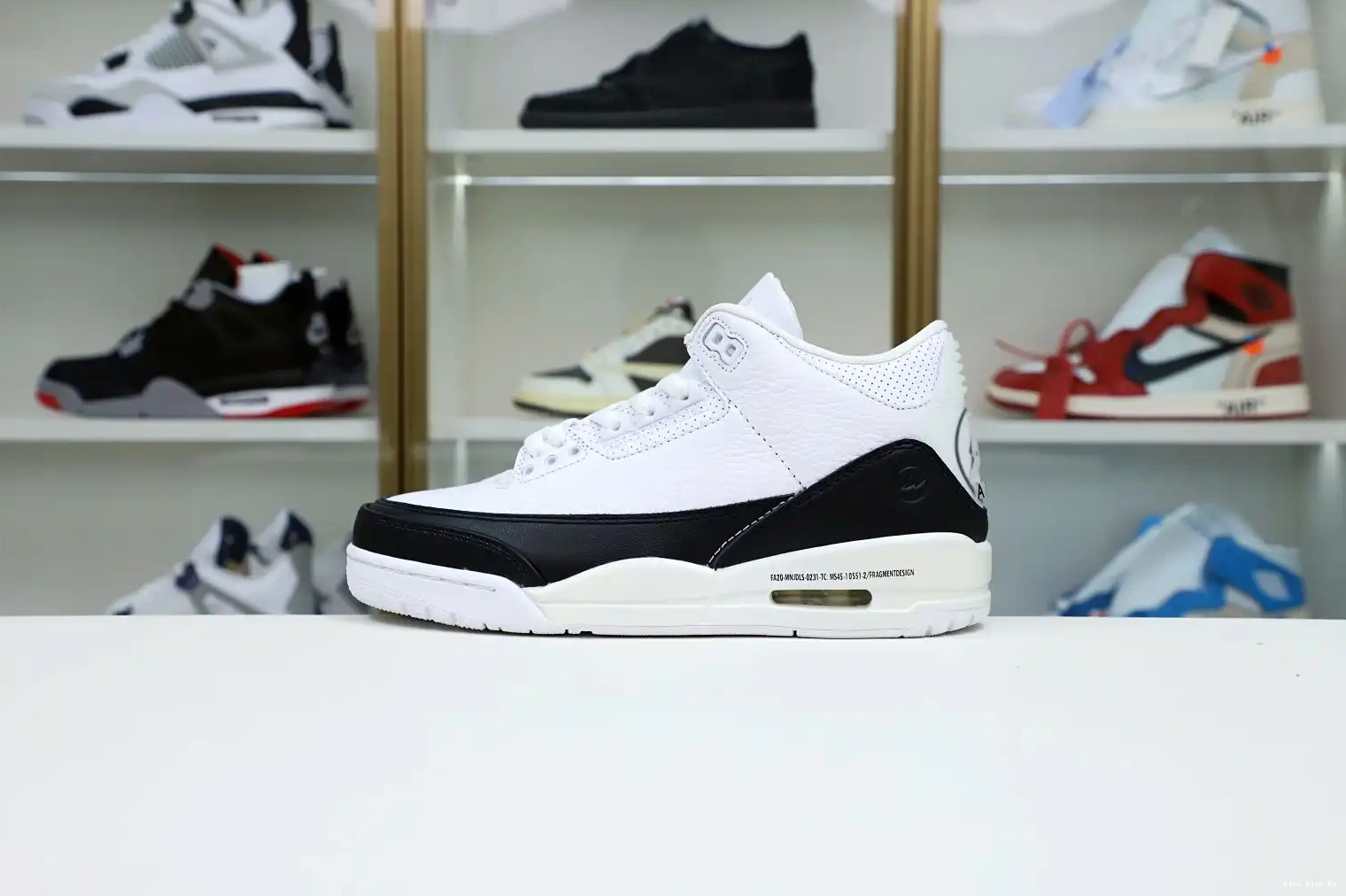 DESIGN JORDAN 3 'WHITE' Kimikick AIR RETRO SP X FRAGMENT 0523